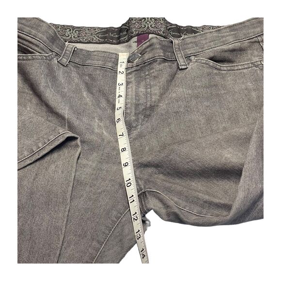 Gloria Vanderbilt Jeans Women's 12 Gray Denim Stretch High-Rise Straight Leg - Picture 8 of 9